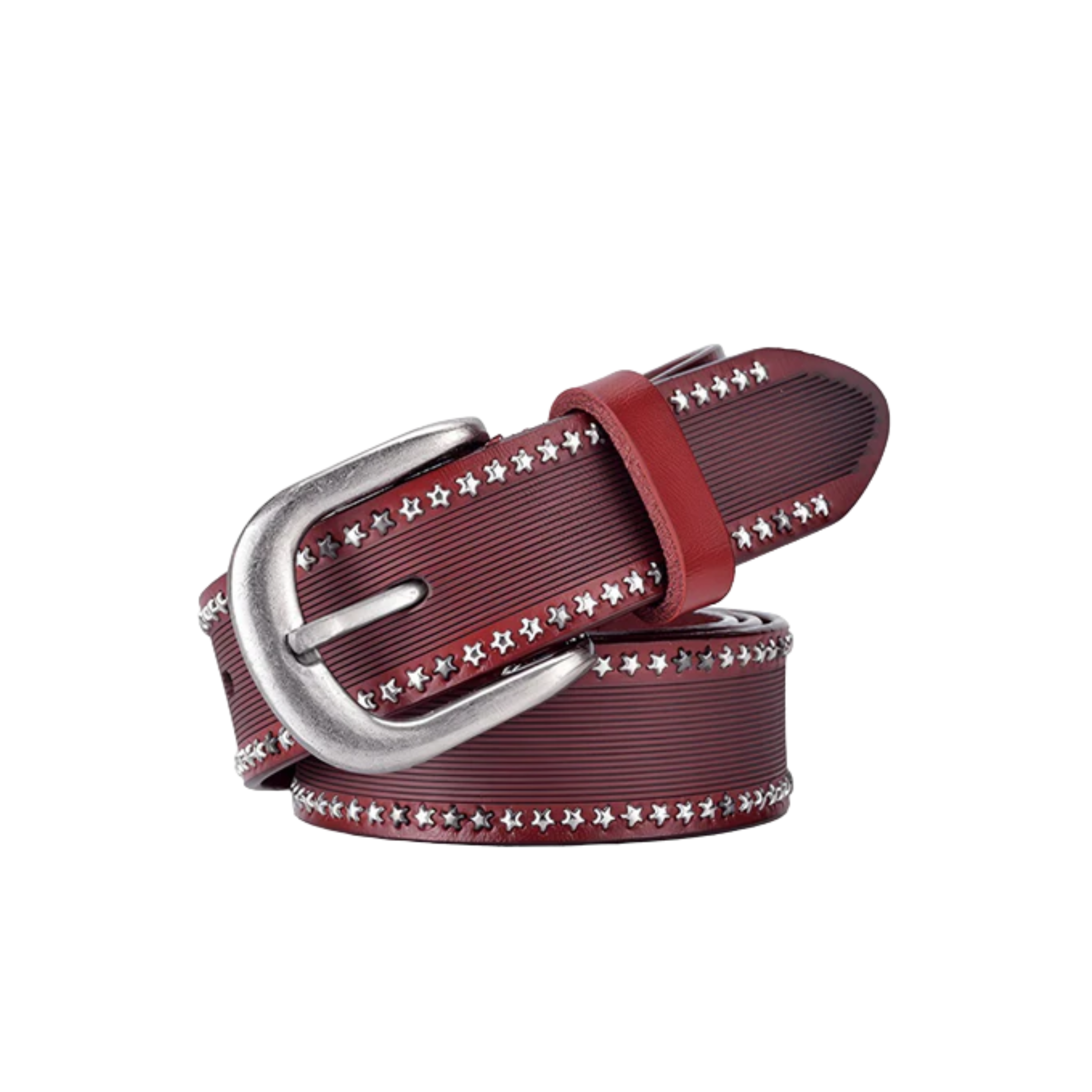 Studded Leather Belt For Women, Halaema Model - Leather Purse Backpack