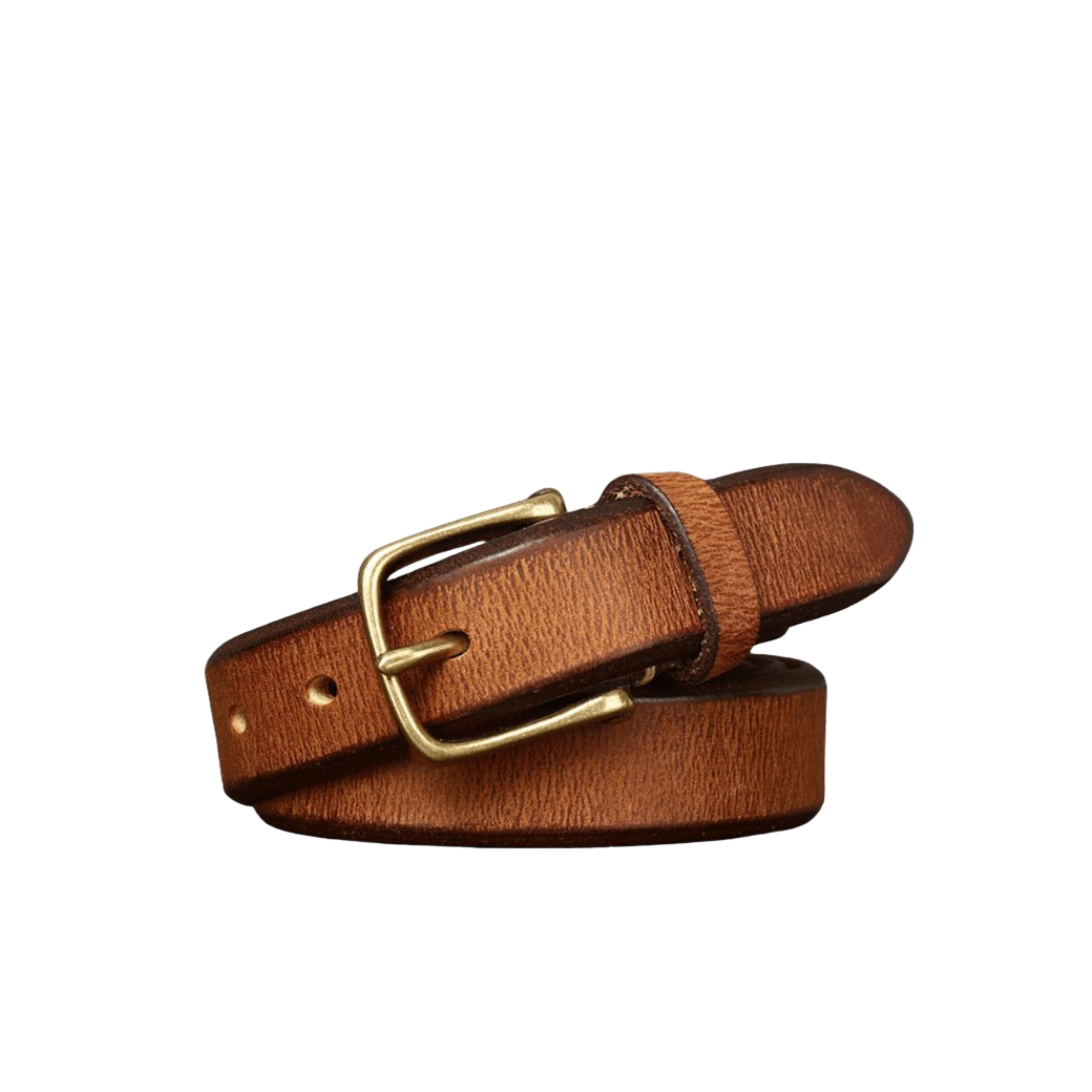Leather Belt With Gold Buckle For Woman, Meena Model - Leather Purse Backpack