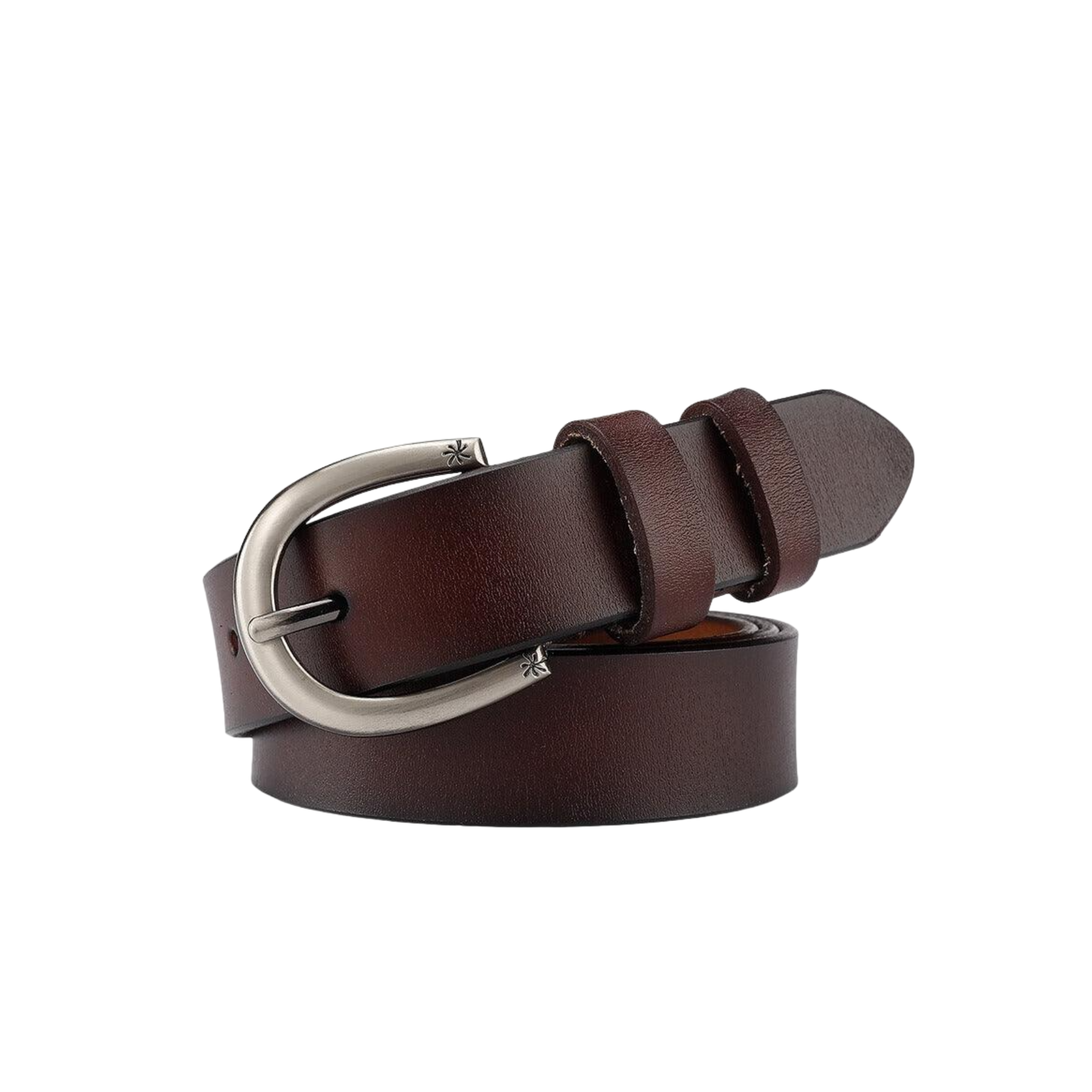 Leather Belt For Women With Star Decor Buckle, Shani Model - Leather Purse Backpack