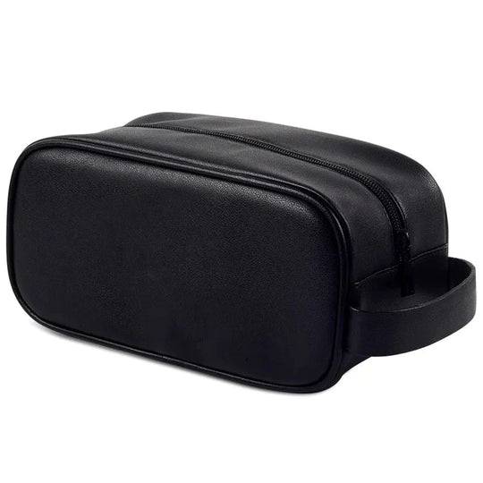 Sleek black toiletry pouch