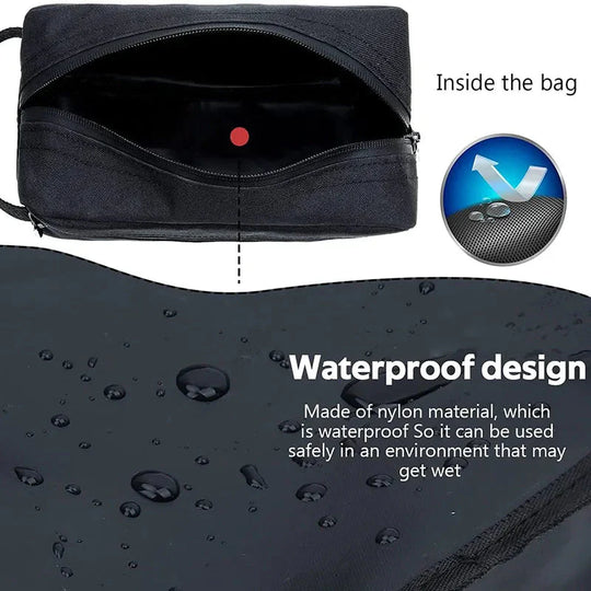 Travel-friendly waterproof toiletry case