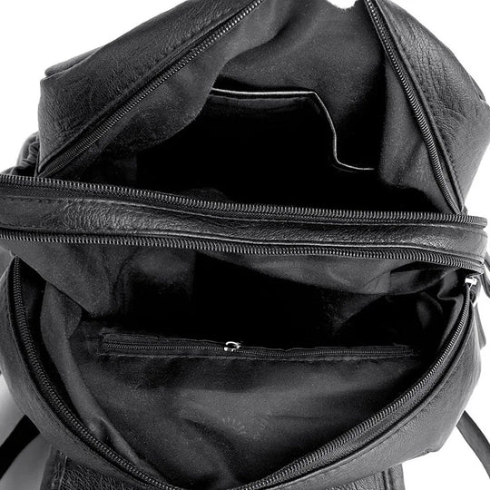 Women’s Vintage Leather Backpack, High Quality Travel School Bag