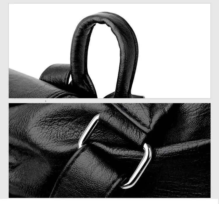 Women’s Vintage Leather Backpack, High Quality Travel School Bag