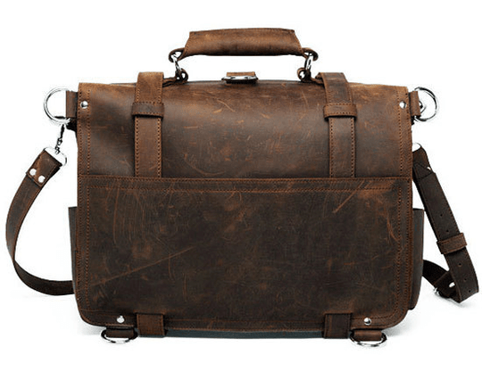 Retro-inspired high-quality leather messenger bag for a timeless look