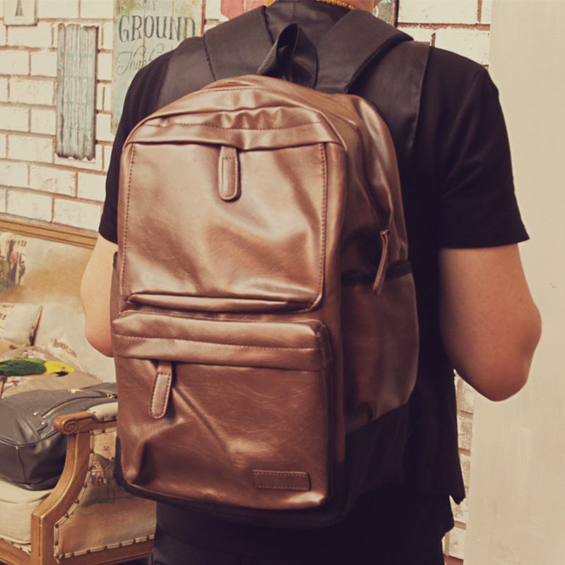 Luxury designer unisex leather backpack for fashion enthusiasts