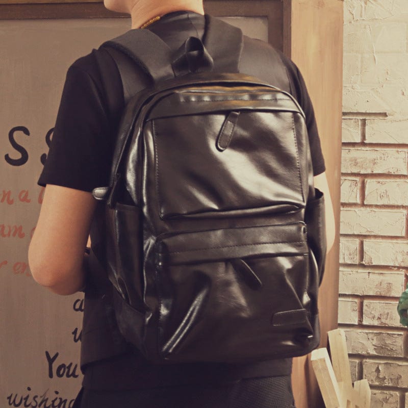 Unisex leather backpack with a luxury twist and trendy design