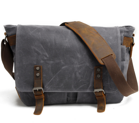 Modern design canvas and leather camera shoulder bag