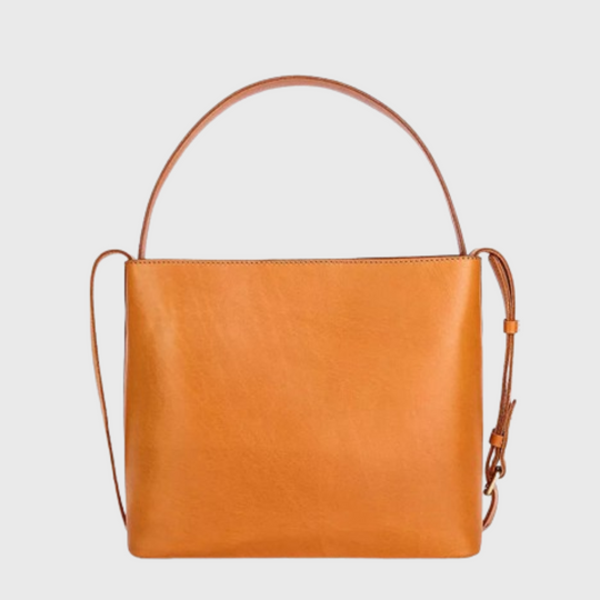 Exclusive vegetable tanned leather crossbody bag for women