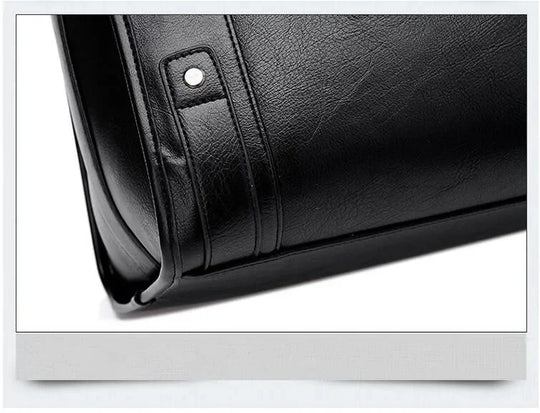 Luxury Leather Men's Briefcase, Business Laptop Bag 14–15.6" Messenger