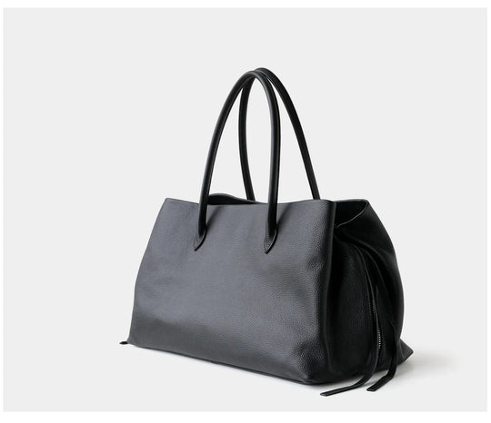 Women’s Genuine Leather Tote Bag, Vintage Luxury Designer Handbag