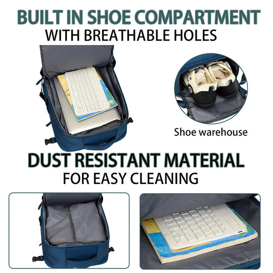 Large Capacity Travel Backpack for Men & Women, Business Trip Bag