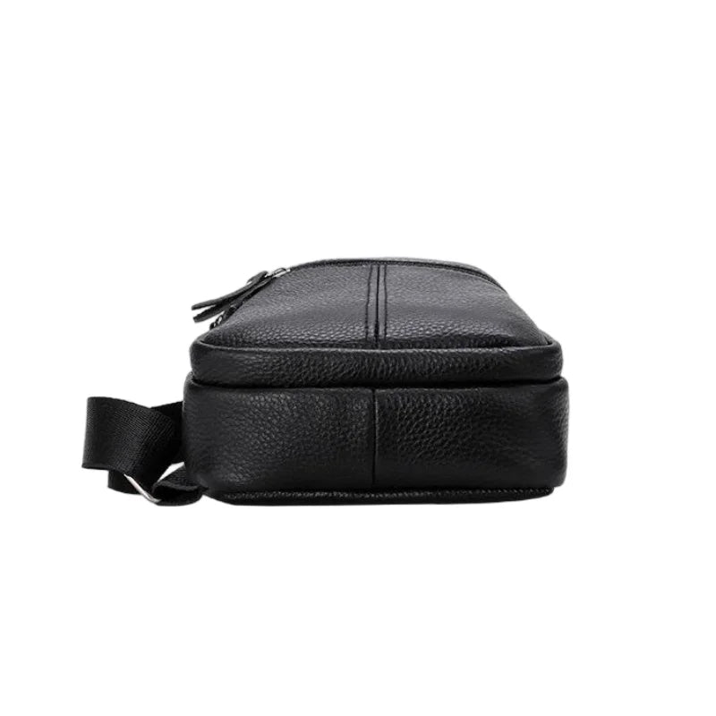 Men’s Genuine Leather Chest Pack, Large Capacity Crossbody Bag