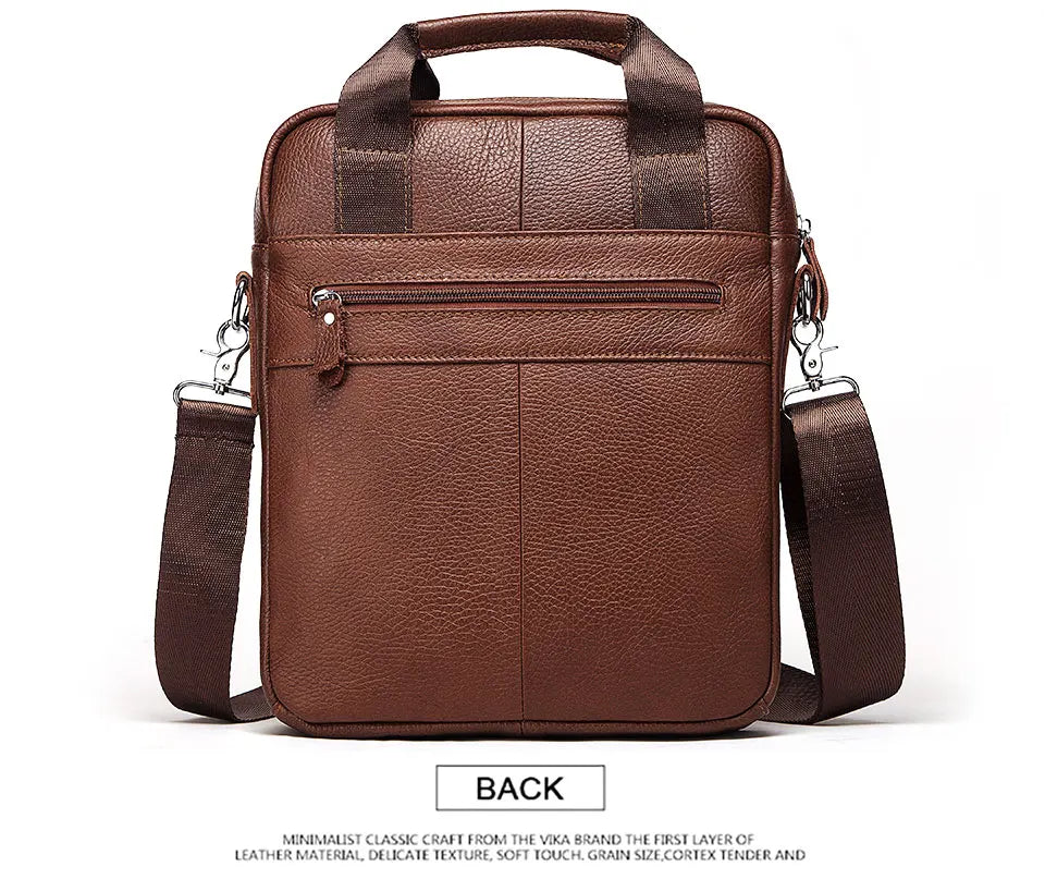 Men’s Genuine Leather Crossbody Bag, Business Travel Messenger