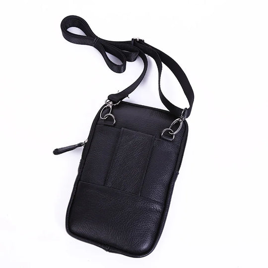 Men’s Genuine Leather Waist Bag, Crossbody Fanny Pack