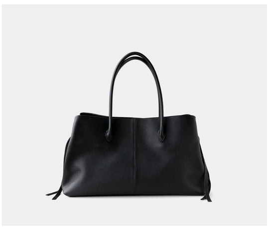 Women’s Genuine Leather Tote Bag, Vintage Luxury Designer Handbag
