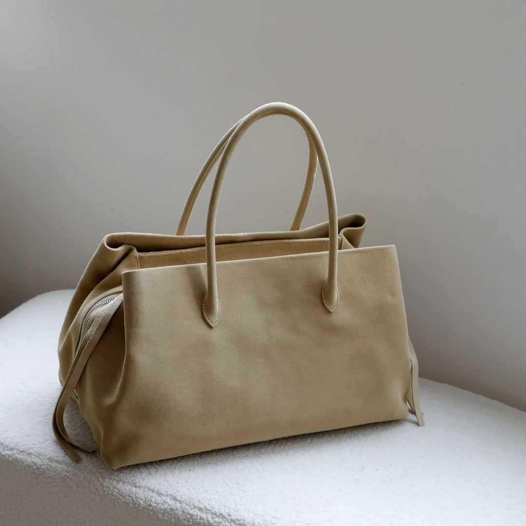 Women’s Genuine Leather Tote Bag, Vintage Luxury Designer Handbag