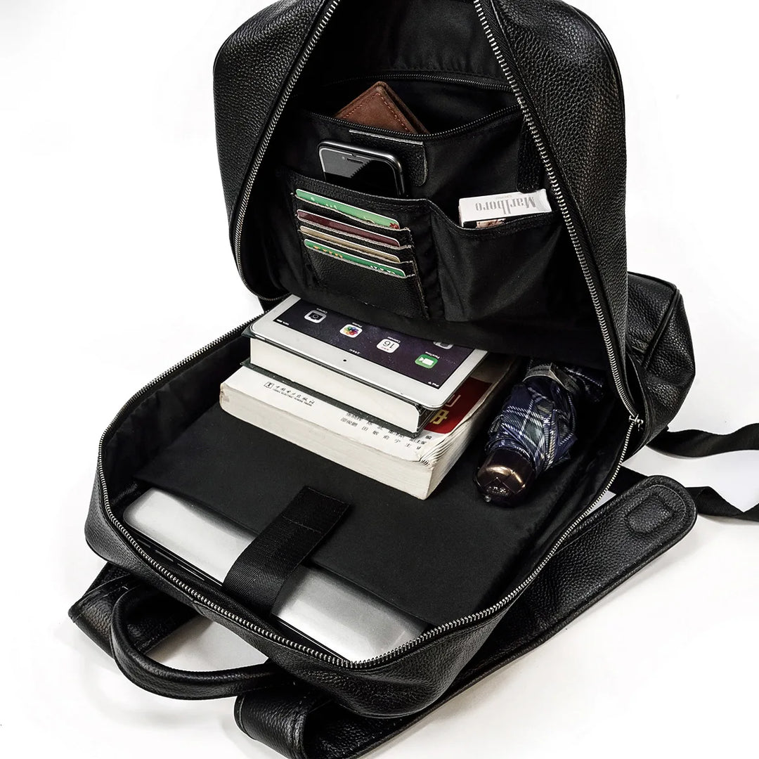 Men’s Leather Backpack, Large Laptop Travel Designer Daypack