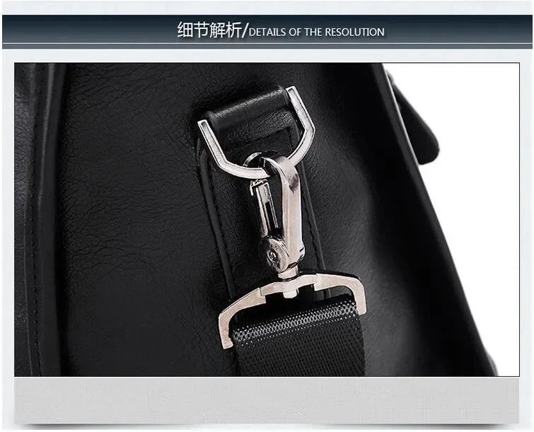 Luxury Leather Men's Briefcase, Business Laptop Bag 14–15.6" Messenger