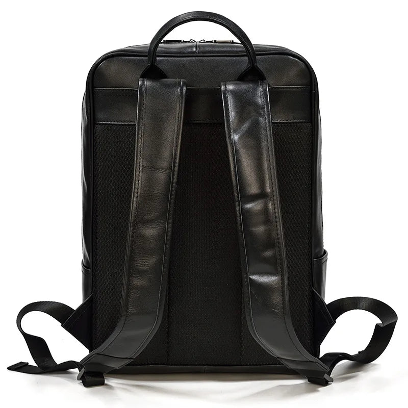 Men’s Leather Backpack, Large Laptop Travel Designer Daypack