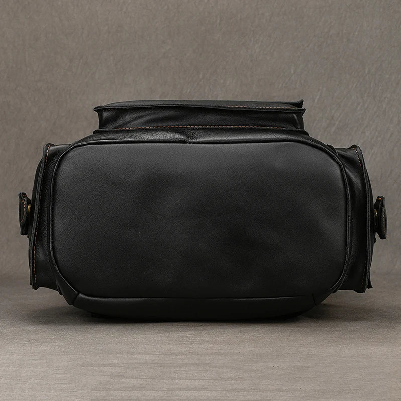 Men’s Genuine Leather Backpack, 17" Laptop Large Travel Bag