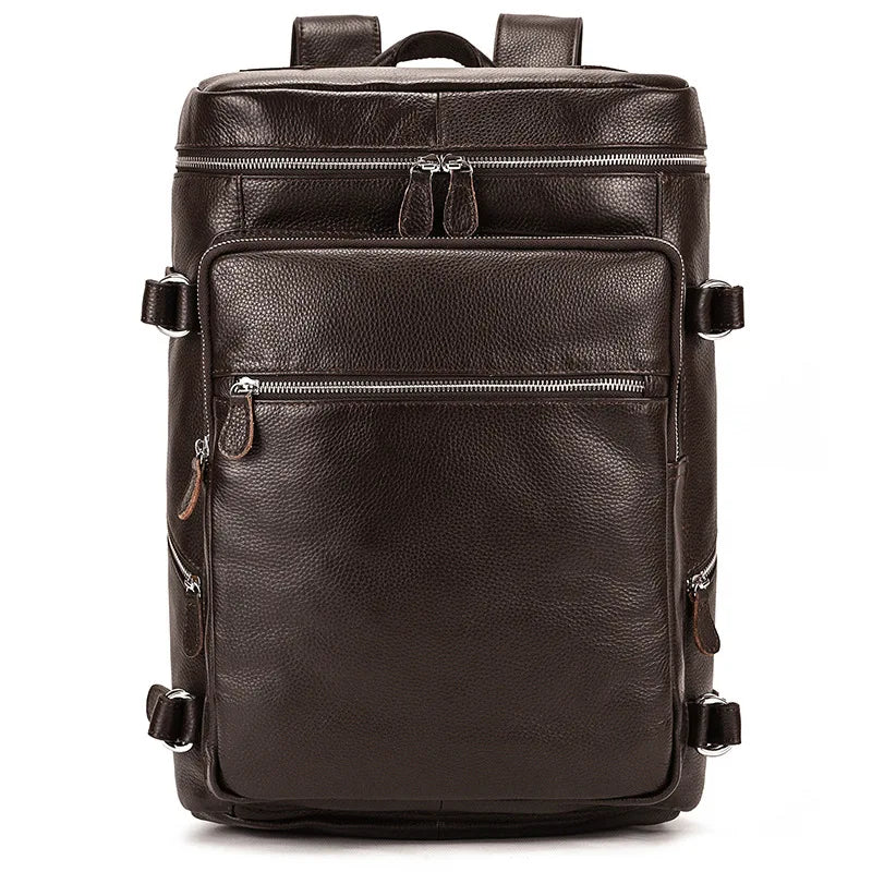 Men’s Leather Backpack, Large Laptop Travel Designer Daypack