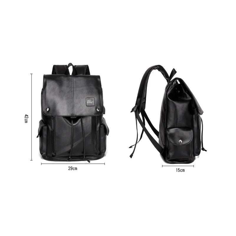Luxury Leather Men’s Backpack, Business Laptop Travel Daypack