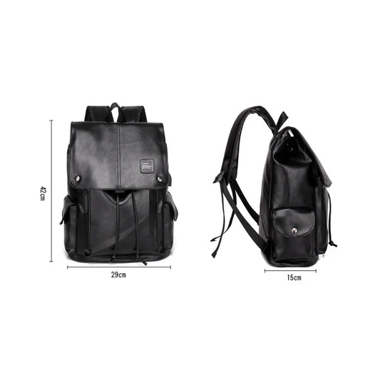 Luxury Leather Men’s Backpack, Business Laptop Travel Daypack