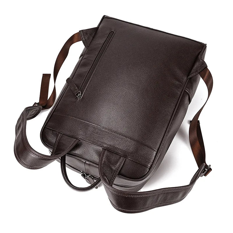 Men’s Leather Backpack, Large Laptop Travel Designer Daypack