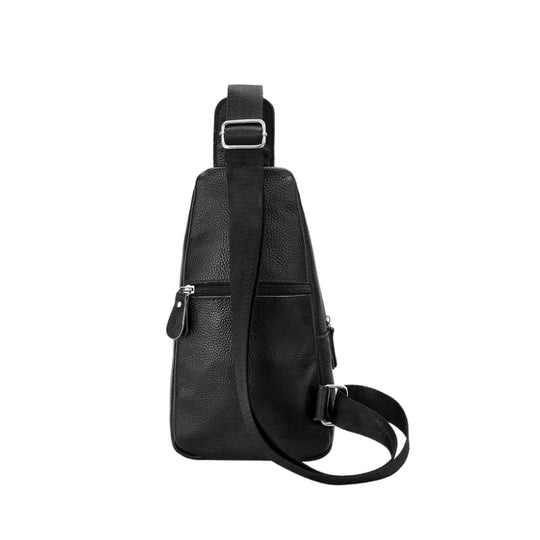Men’s Genuine Leather Chest Pack, Large Capacity Crossbody Bag