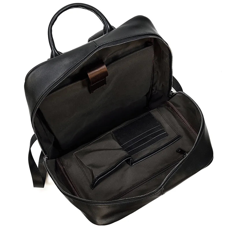 Men’s Leather Backpack, Large Laptop Travel Designer Daypack