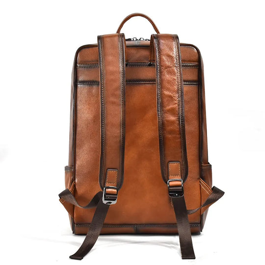 Men’s Leather Backpack, Large Laptop Travel Designer Daypack