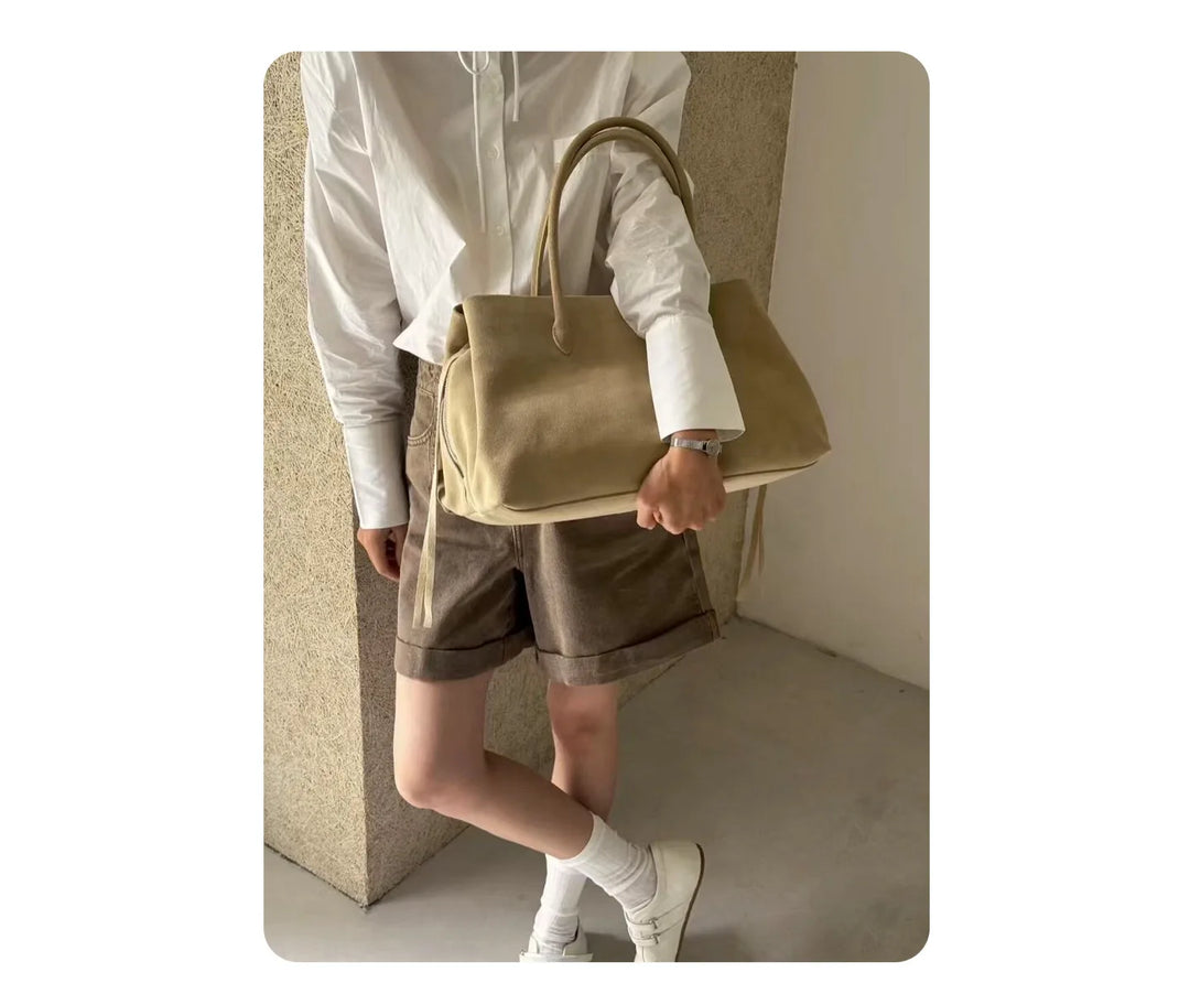 Women’s Genuine Leather Tote Bag, Vintage Luxury Designer Handbag