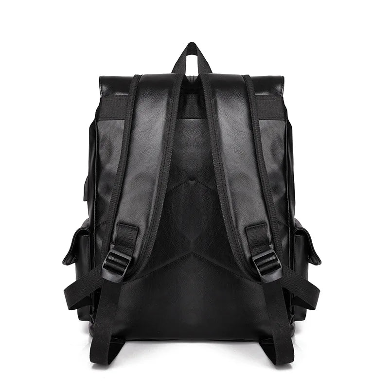 Luxury Leather Men’s Backpack, Business Laptop Travel Daypack