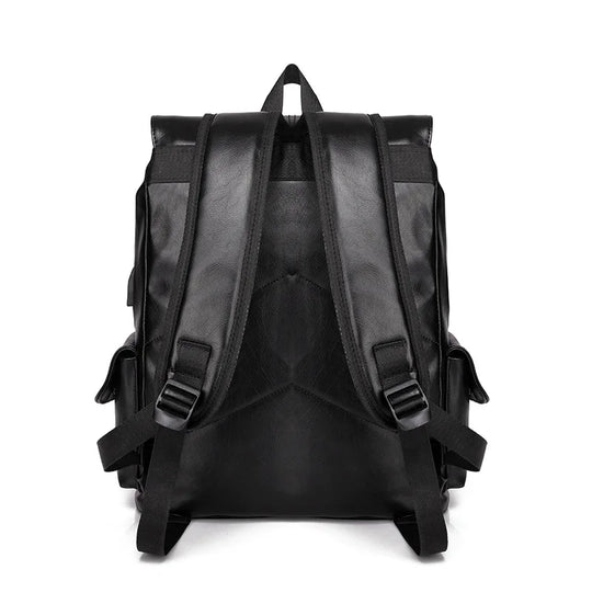 Luxury Leather Men’s Backpack, Business Laptop Travel Daypack