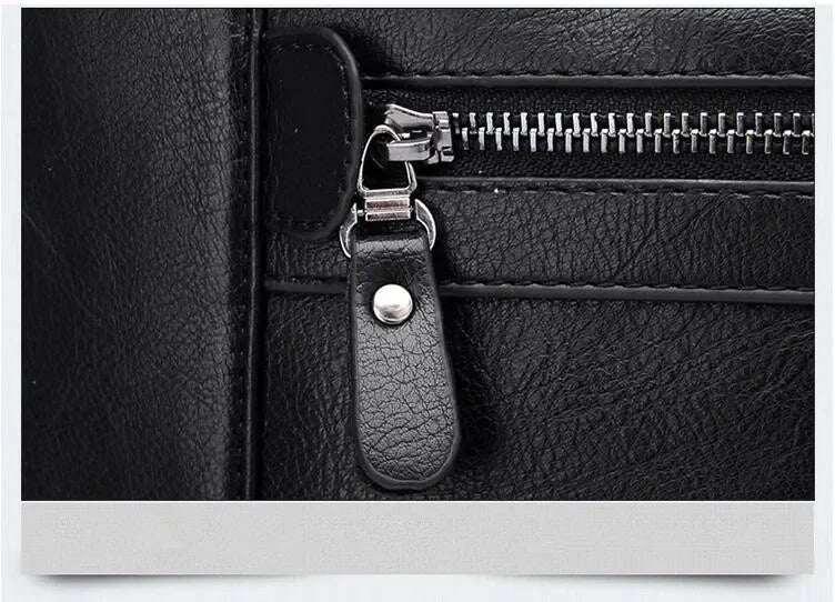 Luxury Leather Men's Briefcase, Business Laptop Bag 14–15.6" Messenger