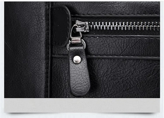 Luxury Leather Men's Briefcase, Business Laptop Bag 14–15.6" Messenger