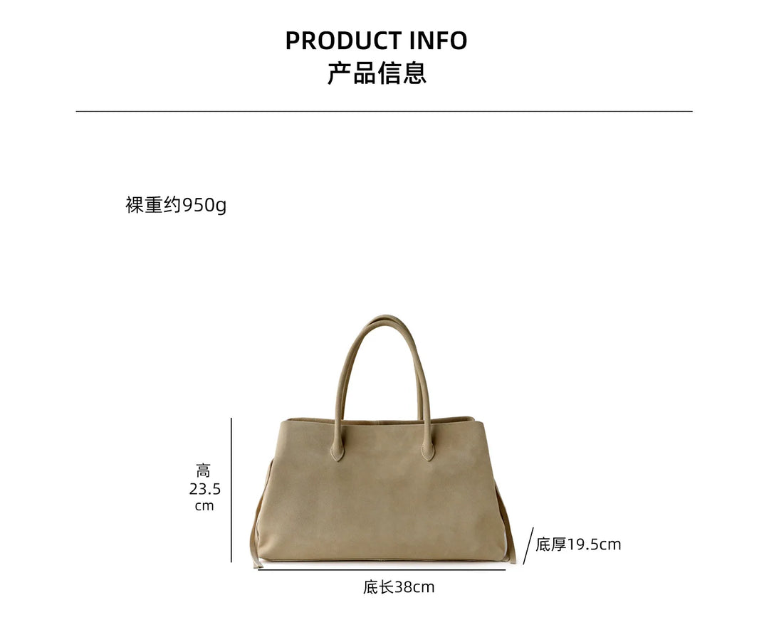 Women’s Genuine Leather Tote Bag, Vintage Luxury Designer Handbag