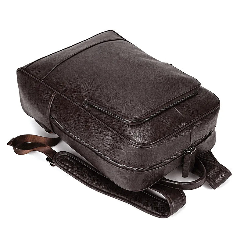 Men’s Leather Backpack, Large Laptop Travel Designer Daypack