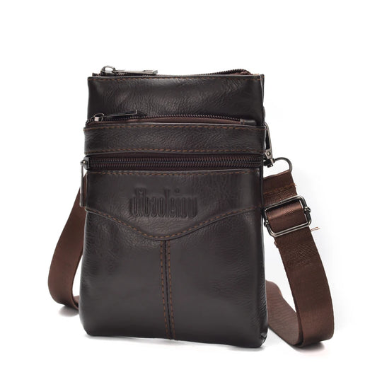 Men’s Genuine Leather Crossbody Bag, Business Messenger