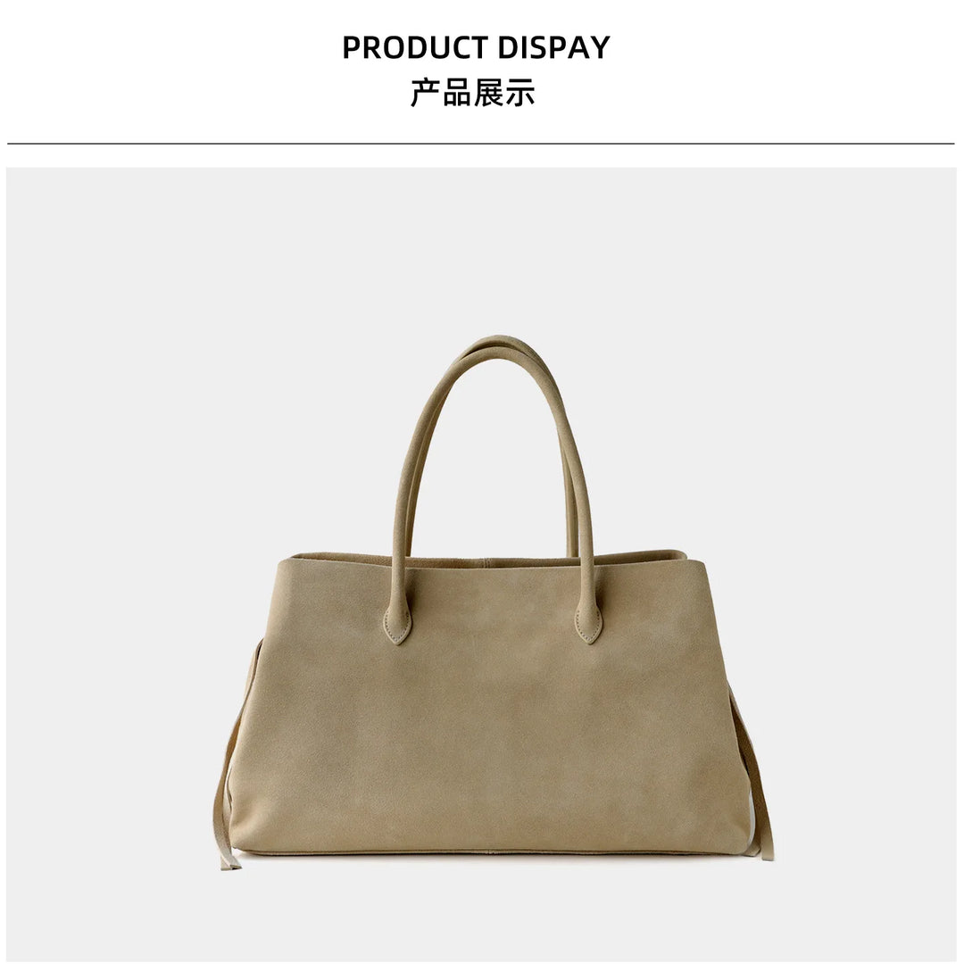 Women’s Genuine Leather Tote Bag, Vintage Luxury Designer Handbag