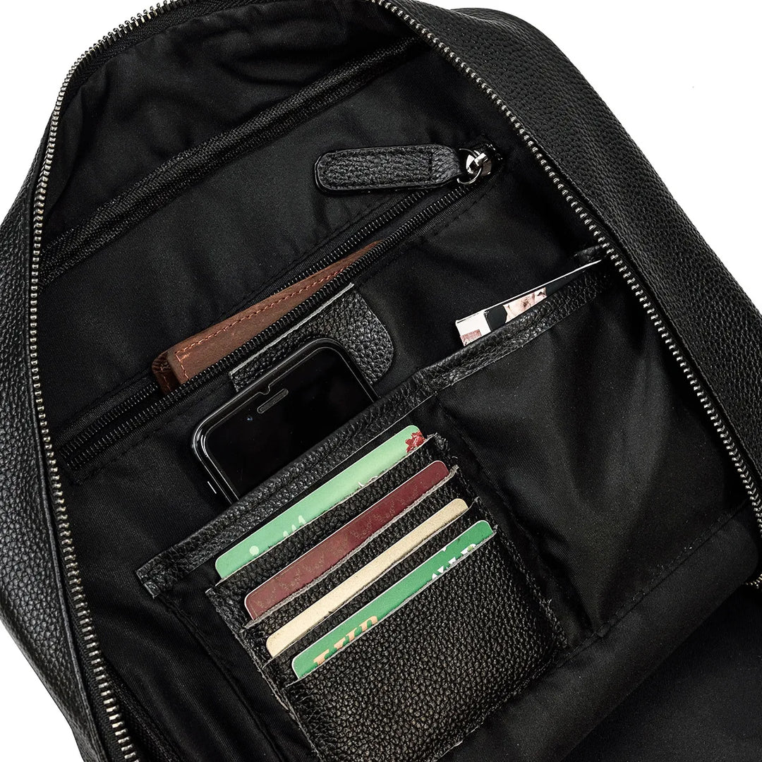 Men’s Leather Backpack, Large Laptop Travel Designer Daypack