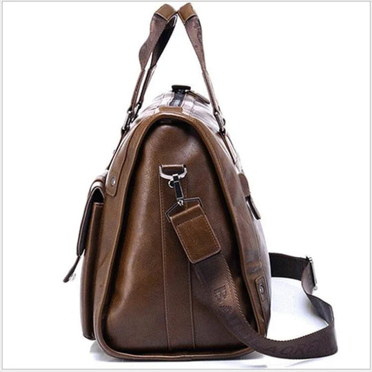Luxury Leather Men's Briefcase, Business Laptop Bag 14–15.6" Messenger