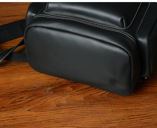 Vintage Crazy Horse Leather Backpack for Men, Large Hiking Bag