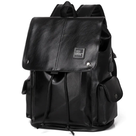 Luxury Leather Men’s Backpack, Business Laptop Travel Daypack