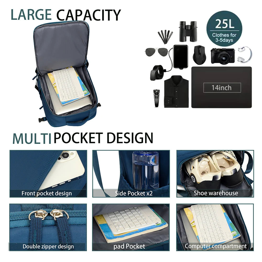 Large Capacity Travel Backpack for Men & Women, Business Trip Bag