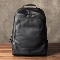 Vintage Crazy Horse Leather Backpack for Men, Large Hiking Bag