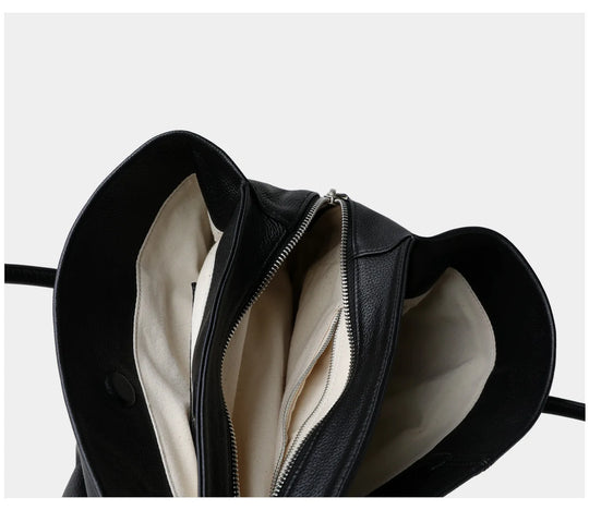 Women’s Genuine Leather Tote Bag, Vintage Luxury Designer Handbag