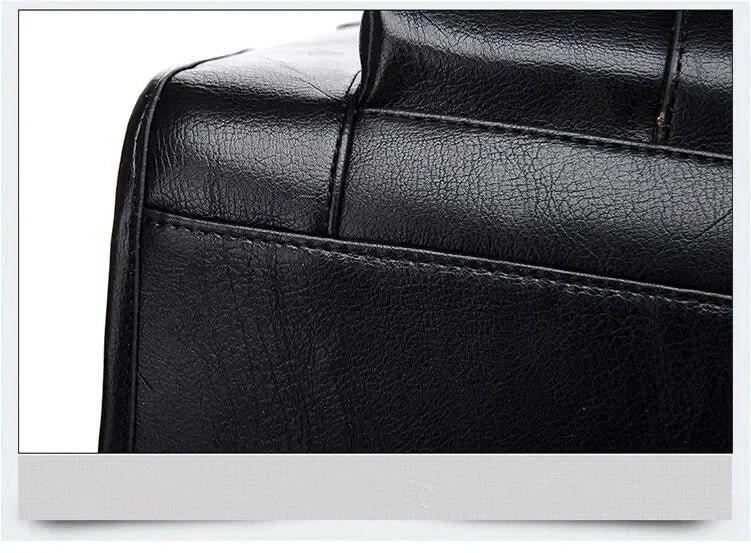 Luxury Leather Men's Briefcase, Business Laptop Bag 14–15.6" Messenger