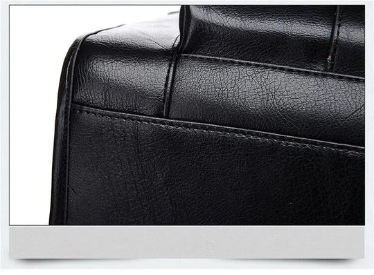 Luxury Leather Men's Briefcase, Business Laptop Bag 14–15.6" Messenger
