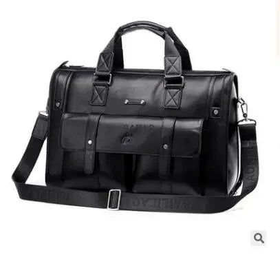 Luxury Leather Men's Briefcase, Business Laptop Bag 14–15.6" Messenger